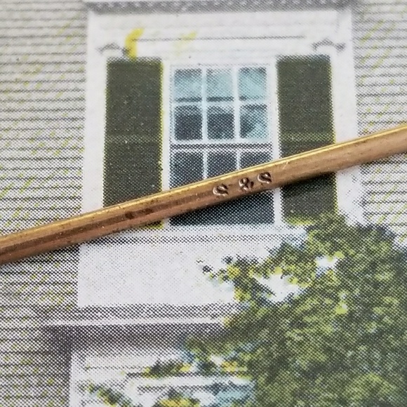 Vintage Odd Fellows stick pin gold tone I.O.O.F. stickpin lapel fraternal - Picture 5 of 5